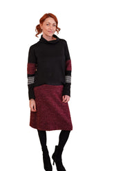 Chandail avec col roulé pour femme par Rien ne se perd, tout se crée | Chicout Noir et merlot | Boutique Vvög, vêtements mode pour homme et femme