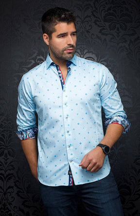 Chemise manches longues pour homme par Au Noir | ODESSA Turquoise | Vvog.ca, inventaire complet de la marque Au Noir