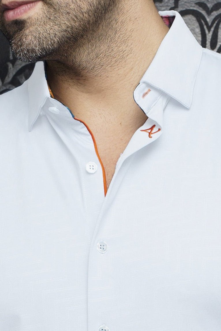 Chemise manches courtes en Knit extensible pour homme par Au Noir | DIVENERE (SS) Blanc | Boutique Vvög, inventaire complet de la marque Au Noir