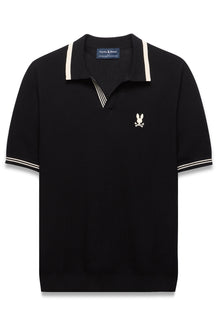 Polo sport pour homme par Psycho Bunny | MT0100160 Noir | Boutique Vvög, vêtements mode pour homme et femme