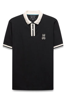 Polo sport pour homme par Psycho Bunny | MT0100192 Noir | Boutique Vvög, vêtements mode pour homme et femme