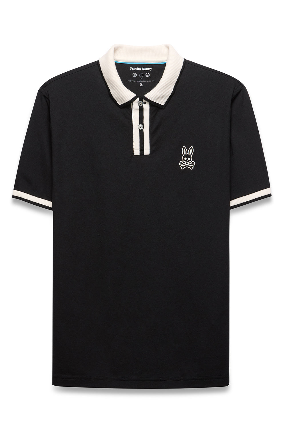 Polo sport pour homme par Psycho Bunny | MT0100192 Noir | Boutique Vvög, vêtements mode pour homme et femme