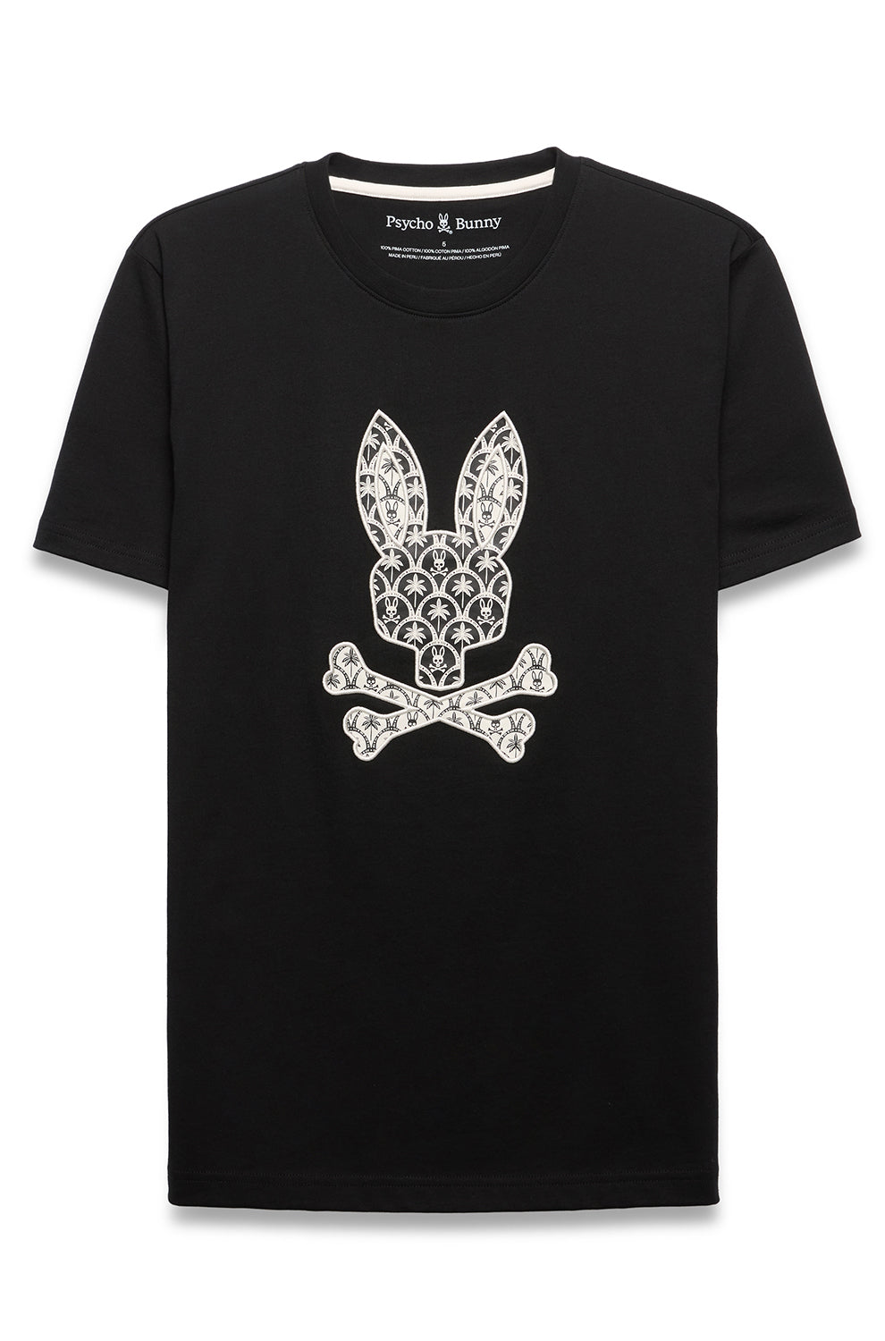 T-Shirt pour homme par Psycho Bunny | MT0200274 Noir | Boutique Vvög, vêtements mode pour homme et femme