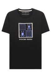 T-Shirt pour homme par Psycho Bunny | MT0200277 Noir | Boutique Vvög, vêtements mode pour homme et femme