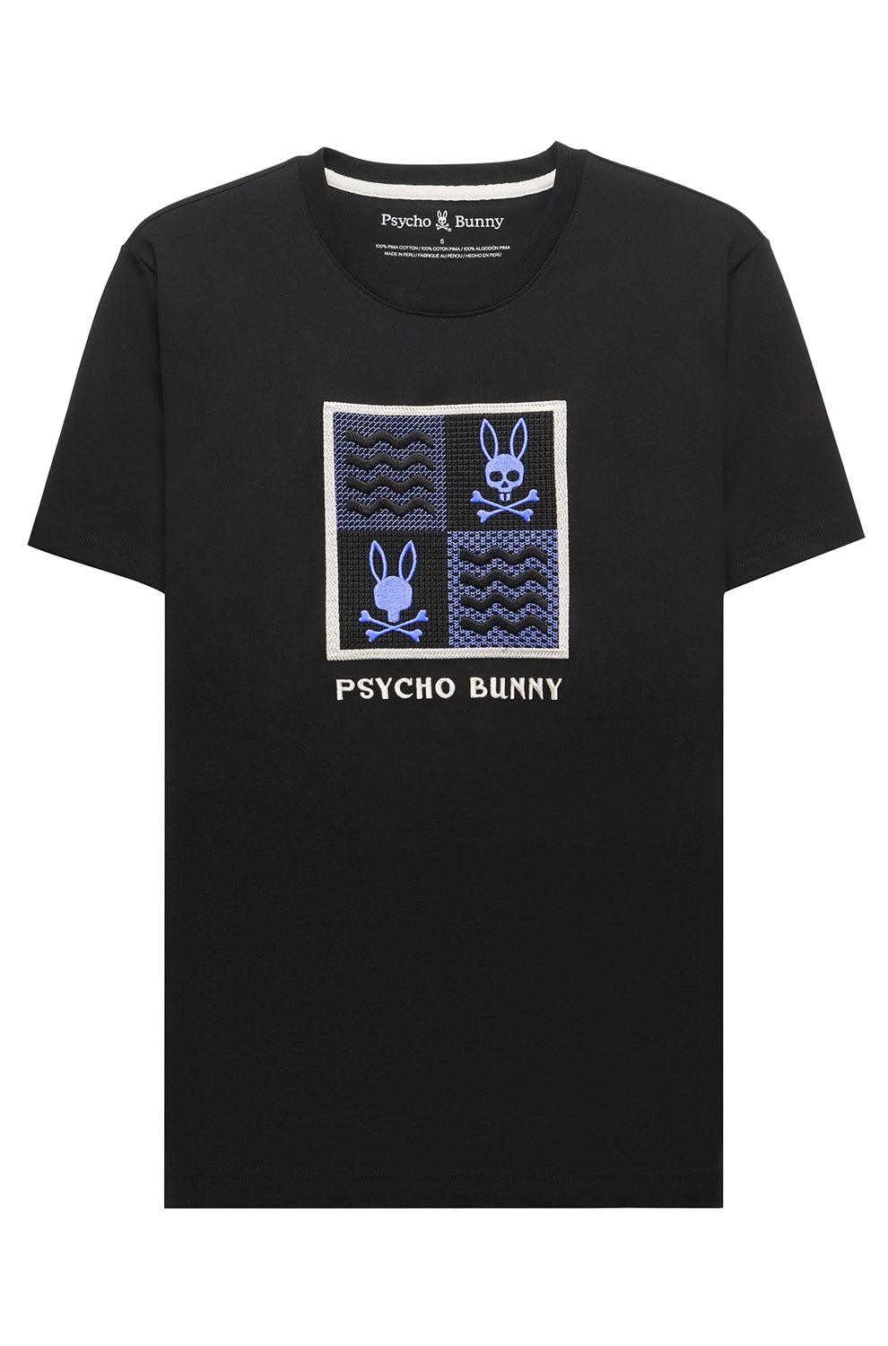 T-Shirt pour homme par Psycho Bunny | MT0200277 Noir | Boutique Vvög, vêtements mode pour homme et femme