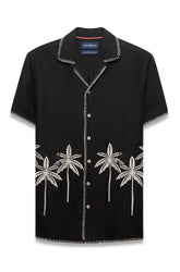 Chemise manches courtes pour homme par Psycho Bunny | MT0300139 Noir | Boutique Vvög, vêtements mode pour homme et femme