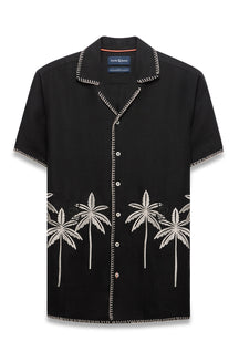 Chemise manches courtes pour homme par Psycho Bunny | MT0300139 Noir | Boutique Vvög, vêtements mode pour homme et femme