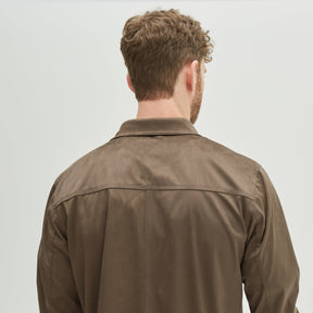 Surchemise avec poche plaquée pour homme par Robert Barakett | Renoir RB21027 Vert Sol | Boutique Vvög, vêtements mode pour homme et femme