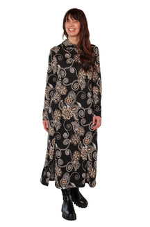 Robe pour femme par Rien ne se perd, tout se crée | Ber Noir et cognac | Boutique Vvög, vêtements mode pour homme et femme