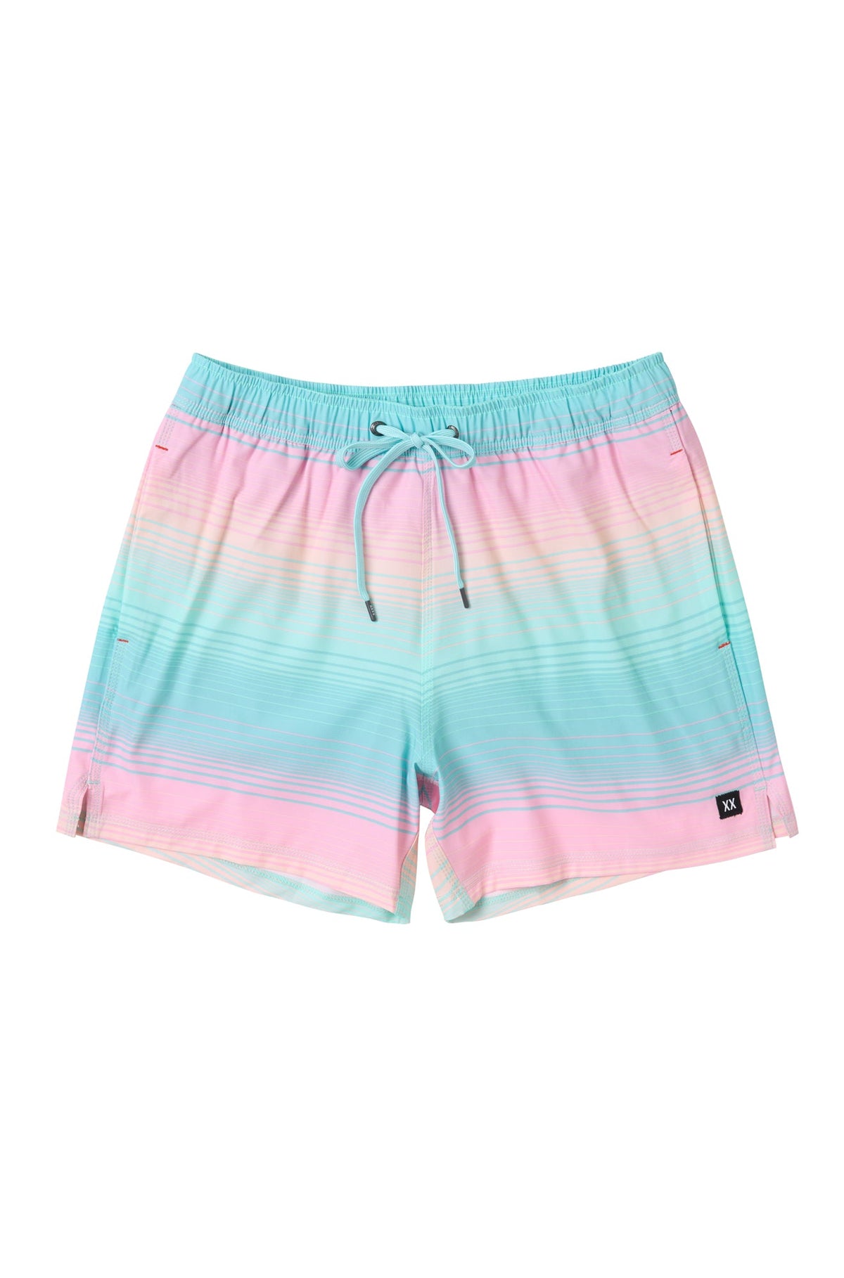 Maillot short pour homme par Saxx | SXSW03L Rayures Brumeuses Aqua | Boutique Vvög, vêtements mode pour homme et femme