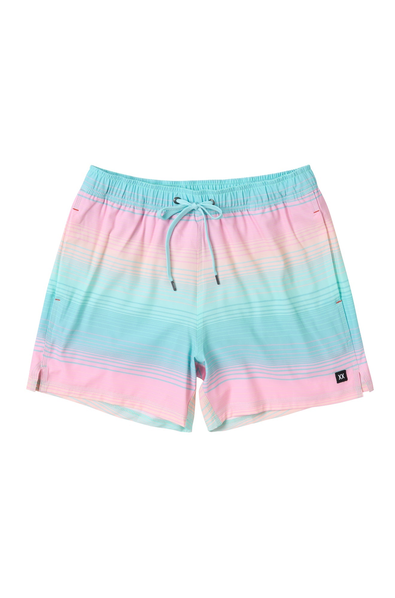 Maillot short pour homme par Saxx | SXSW03L Rayures Brumeuses Aqua | Boutique Vvög, vêtements mode pour homme et femme