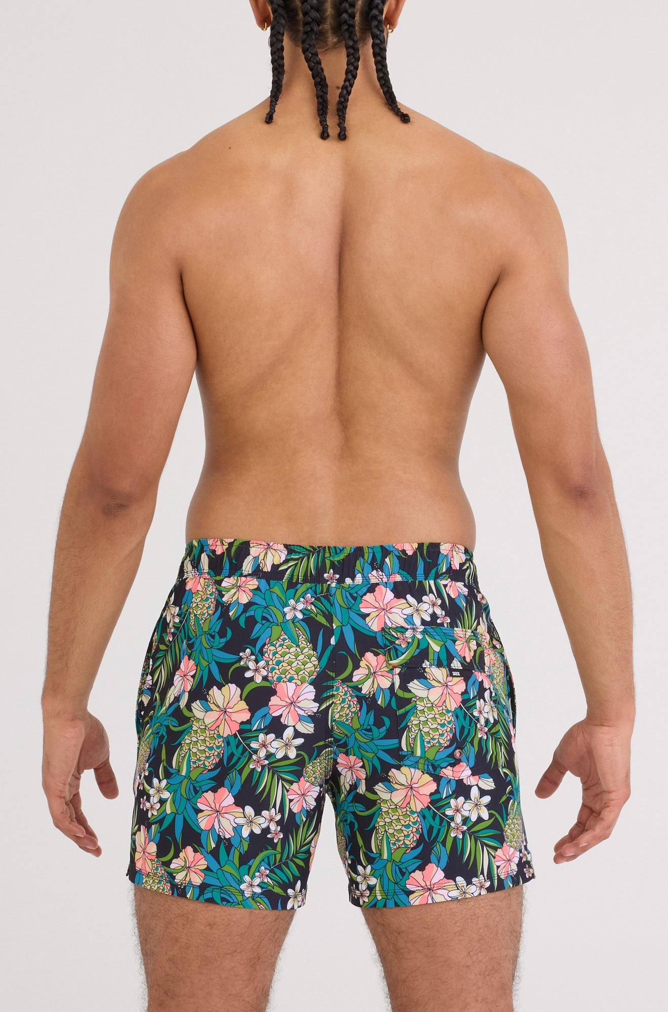 Maillot short pour homme par Saxx | SXSW03L Champ D'Ananas Noir | Boutique Vvög, vêtements mode pour homme et femme