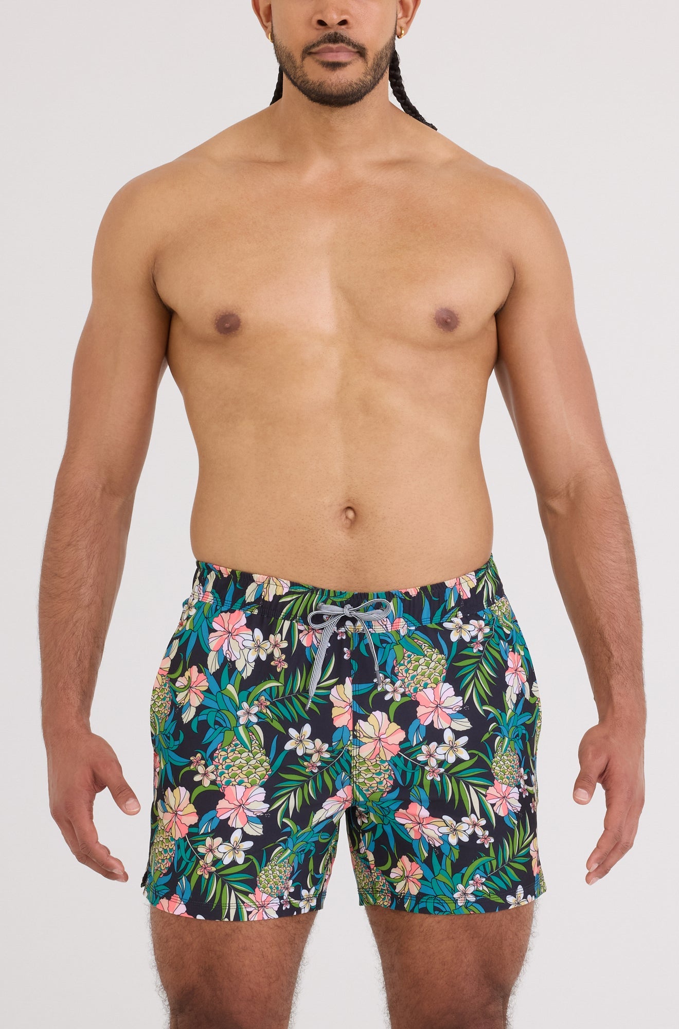 Maillot short pour homme par Saxx | SXSW03L Champ D'Ananas Noir | Boutique Vvög, vêtements mode pour homme et femme
