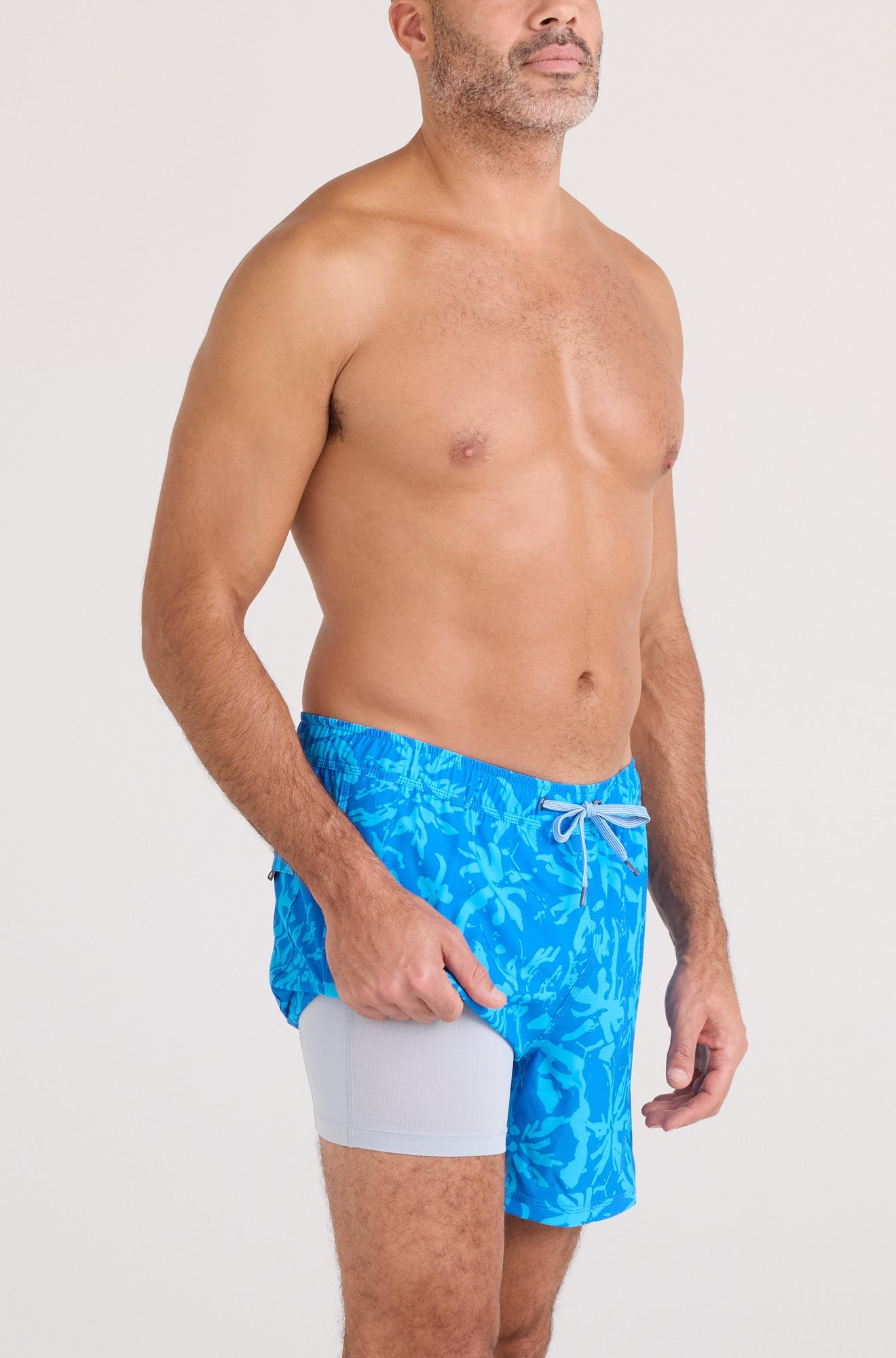 Maillot short pour homme par Saxx | SXSW03L Bleu Audacieux | Boutique Vvög, vêtements mode pour homme et femme