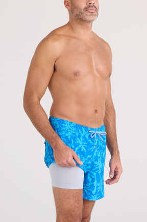 Maillot short pour homme par Saxx | SXSW03L Bleu Audacieux | Boutique Vvög, vêtements mode pour homme et femme