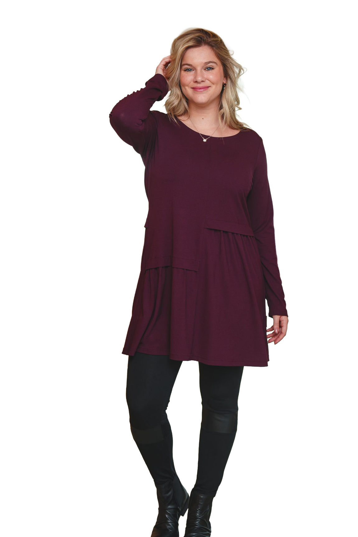 Tunique pour femme par Rien ne se perd, tout se crée | Argou Merlot | Boutique Vvög, vêtements mode pour homme et femme