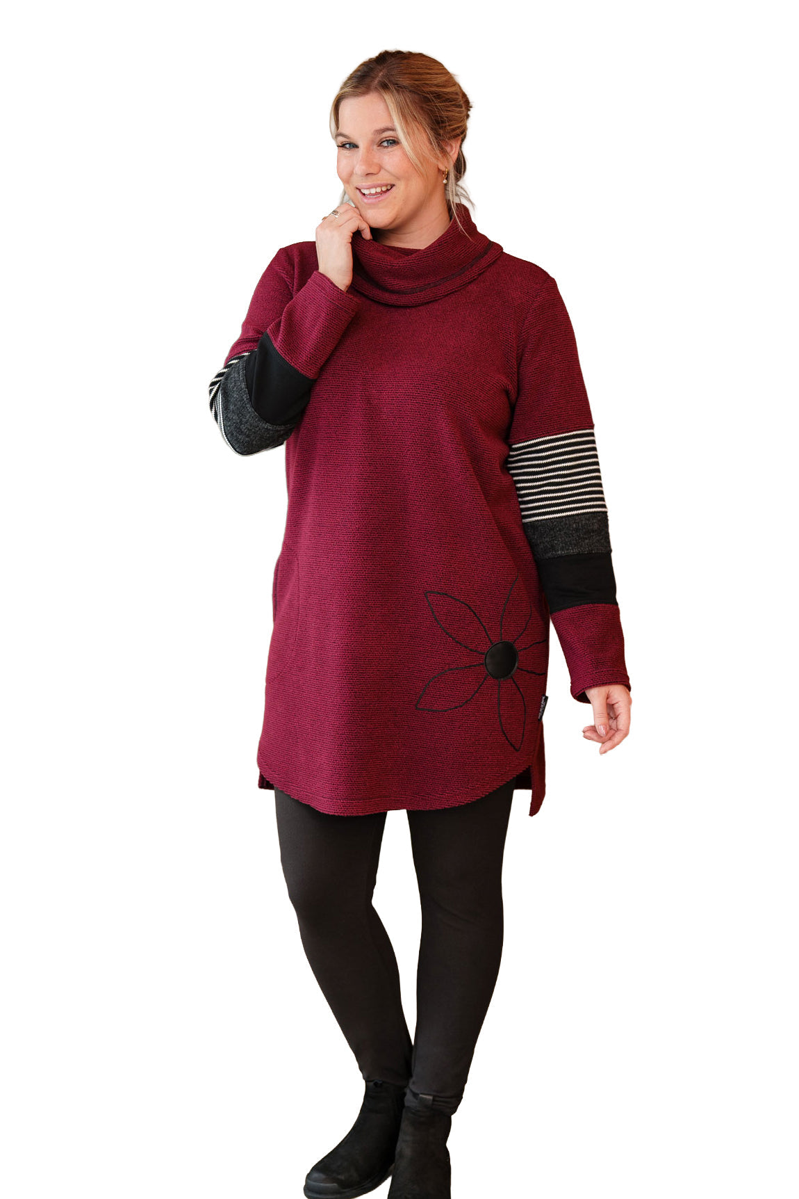Tunique pour femme par Rien ne se perd, tout se crée | Eglant Bordeaux | Boutique Vvög, vêtements mode pour homme et femme