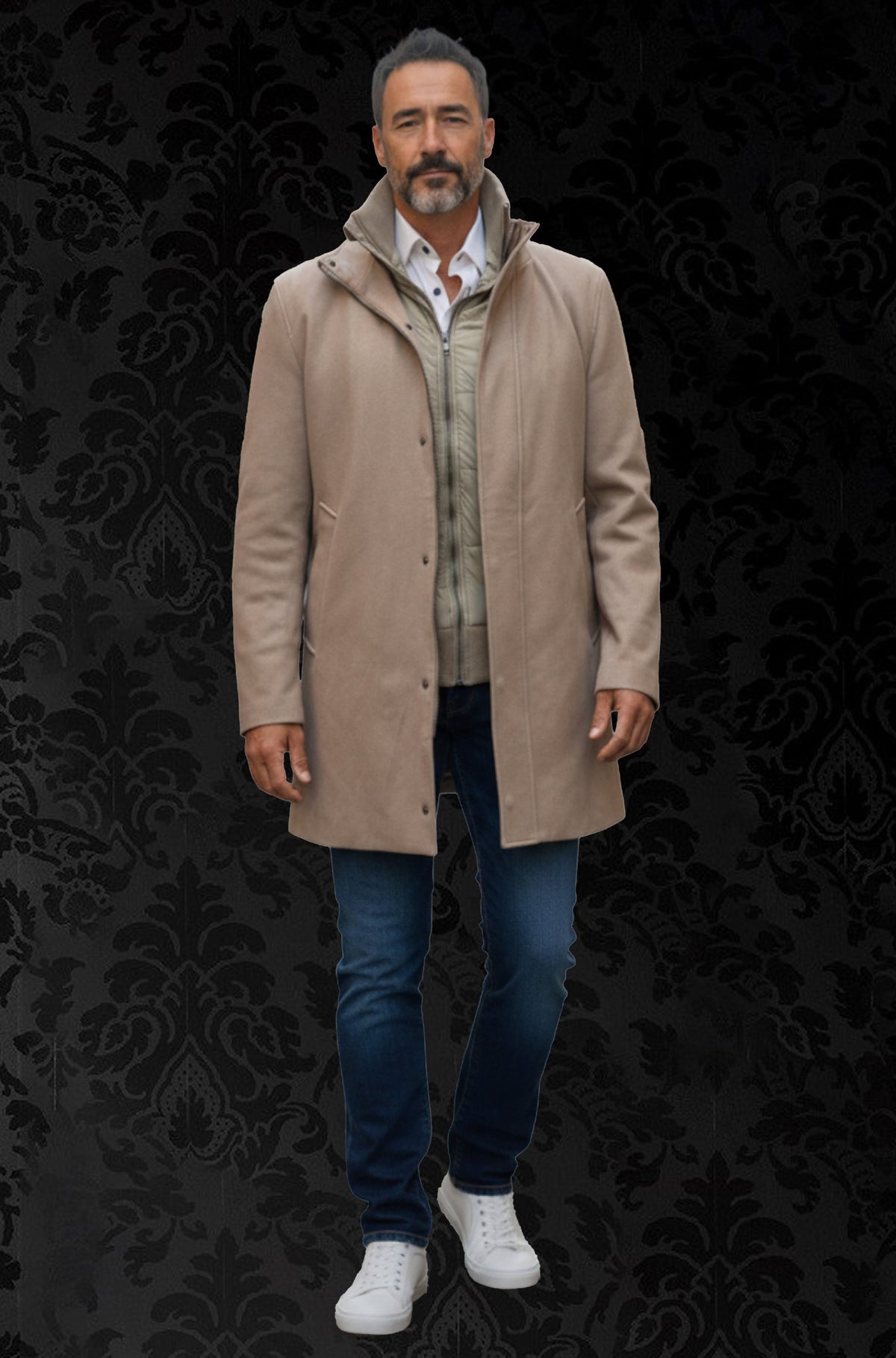 Manteau Au Noir Watson Beige | Chaleur urbaine et style contemporain