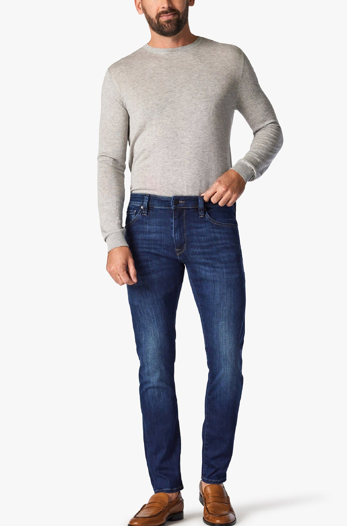 Jeans pour homme par 34 Heritage | Calm/H001018-22056 Tencel Profond/Deep Tencel | Boutique Vvög, vêtements mode pour homme et femme