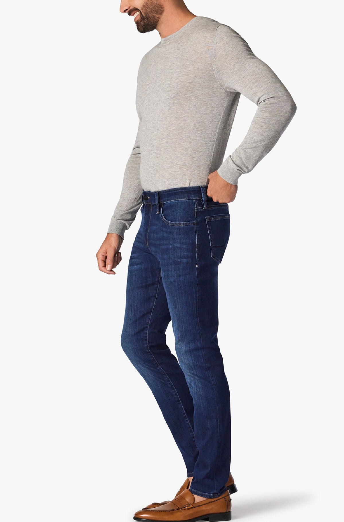 Jeans pour homme par 34 Heritage | Calm/H001018-22056 Tencel Profond/Deep Tencel | Boutique Vvög, vêtements mode pour homme et femme
