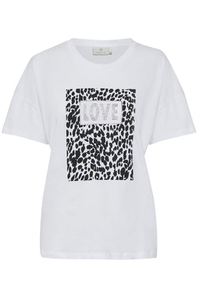 Chandail manches courtes pour femme par Kaffe | 10505299 110601-WHITE | Boutique Vvög, vêtements mode pour homme & femme