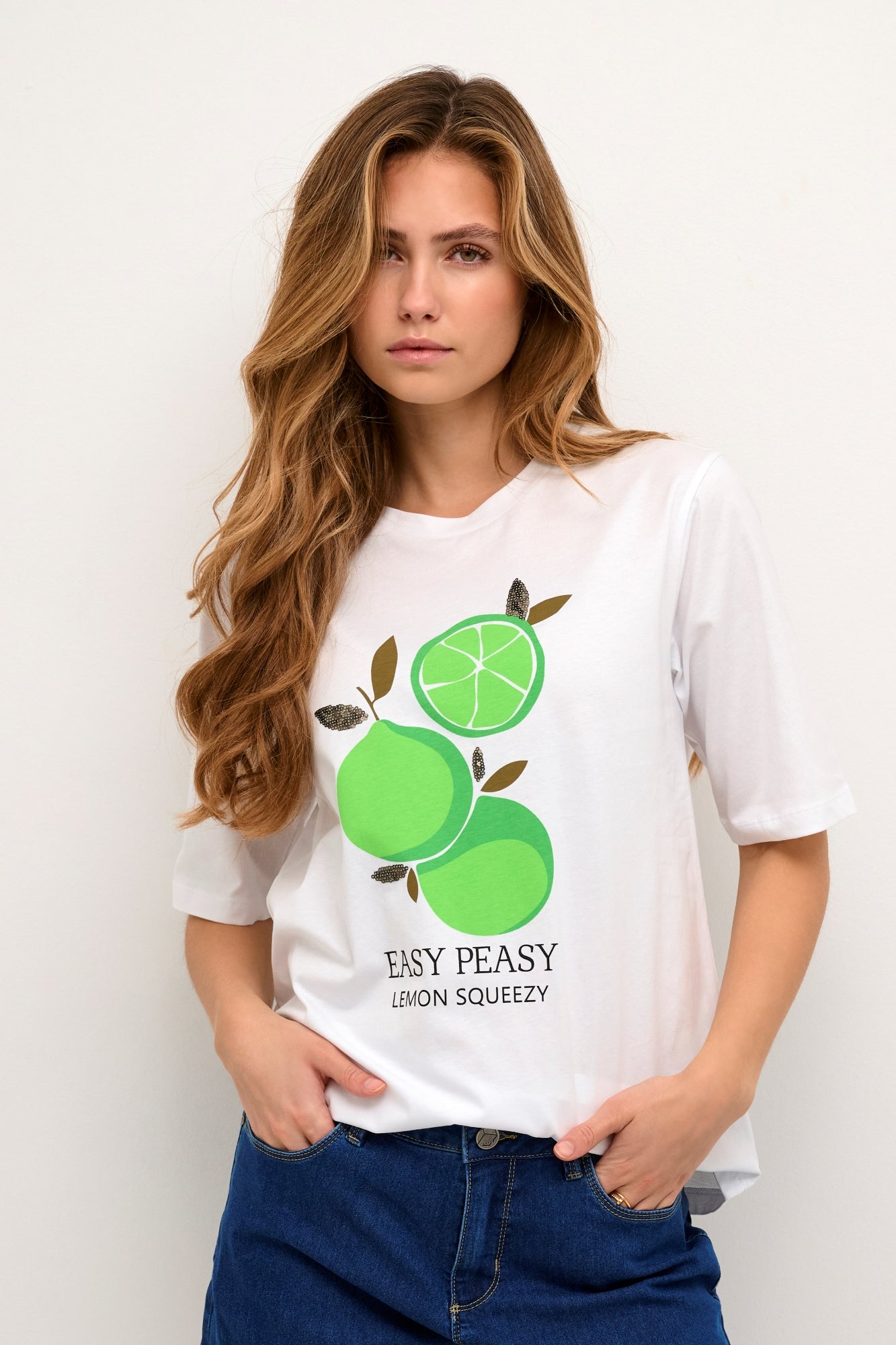 T-Shirt pour femme par Kaffe | 10507506/Soffi 110601-WHITE | Boutique Vvög, vêtements mode pour homme et femme
