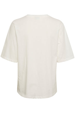 T-Shirt pour femme par Kaffe | 10507506/Soffi 110602-CHALK | Boutique Vvög, vêtements mode pour homme et femme