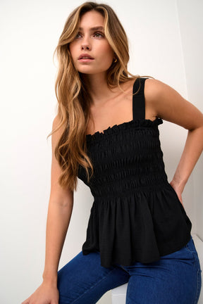 Camisole pour femme par Kaffe | 10507540/Beth Smock 100121-BLACK DEEP | Boutique Vvög, vêtements mode pour homme et femme