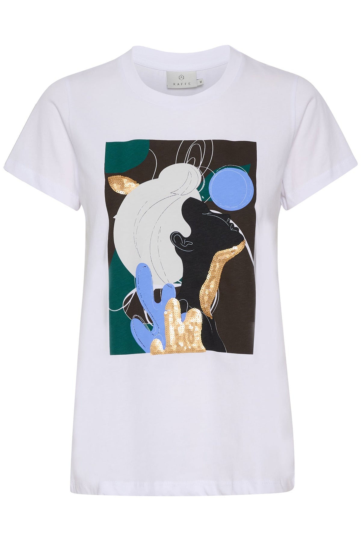 T-Shirt pour femme par Kaffe | 10507896/Helle 110601-WHITE | Boutique Vvög, vêtements mode pour homme et femme