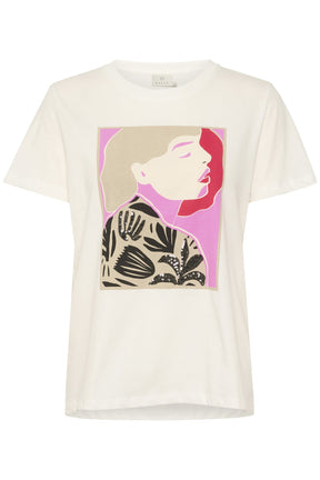 T-Shirt pour femme par Kaffe | Cameron/10508225 Rose Rouge/105302-PINK/RED WOMA| Boutique Vvög, vêtements mode pour homme et femme