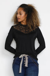 Chandail manches longues pour femme par Cream | 10610672/Trulla 100120-PITCH BLACK | Boutique Vvög, vêtements mode pour homme et femme