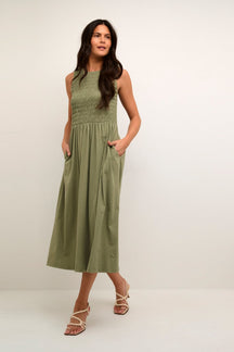 Robe pour femme par Cream | 10611440/Lula Jersey 170115-OIL GREEN | Boutique Vvög, vêtements mode pour homme et femme