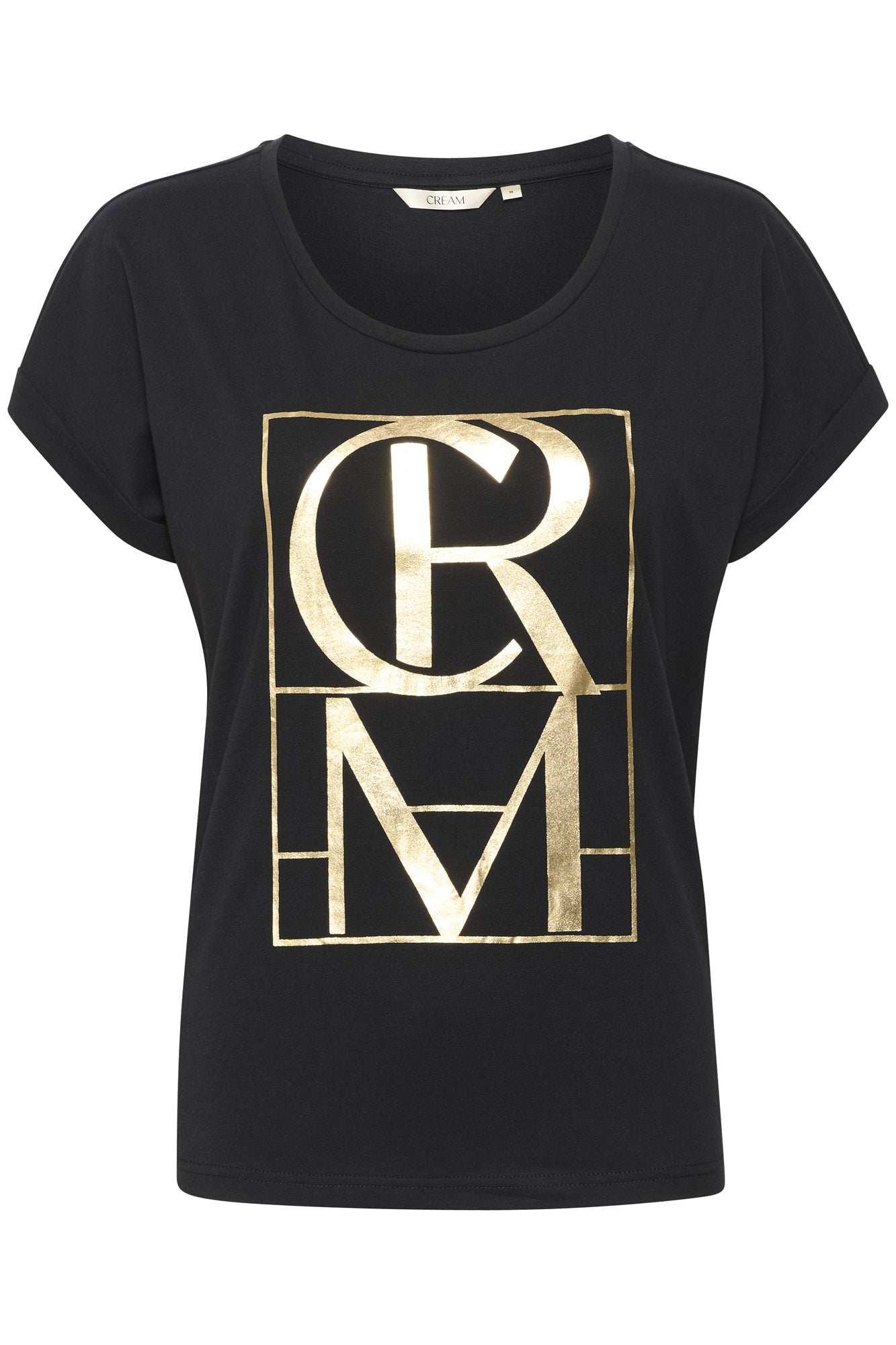 T-Shirt pour femme par Cream | Luvan/10612218 Noir/100120-PITCH BLACK | Boutique Vvög, vêtements mode pour homme et femme