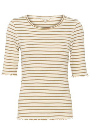 T-Shirt pour femme par Cream | 10612457 Blanc W. Sable/105572-WHITE W.SAND | Boutique Vvög, vêtements mode pour homme et femme