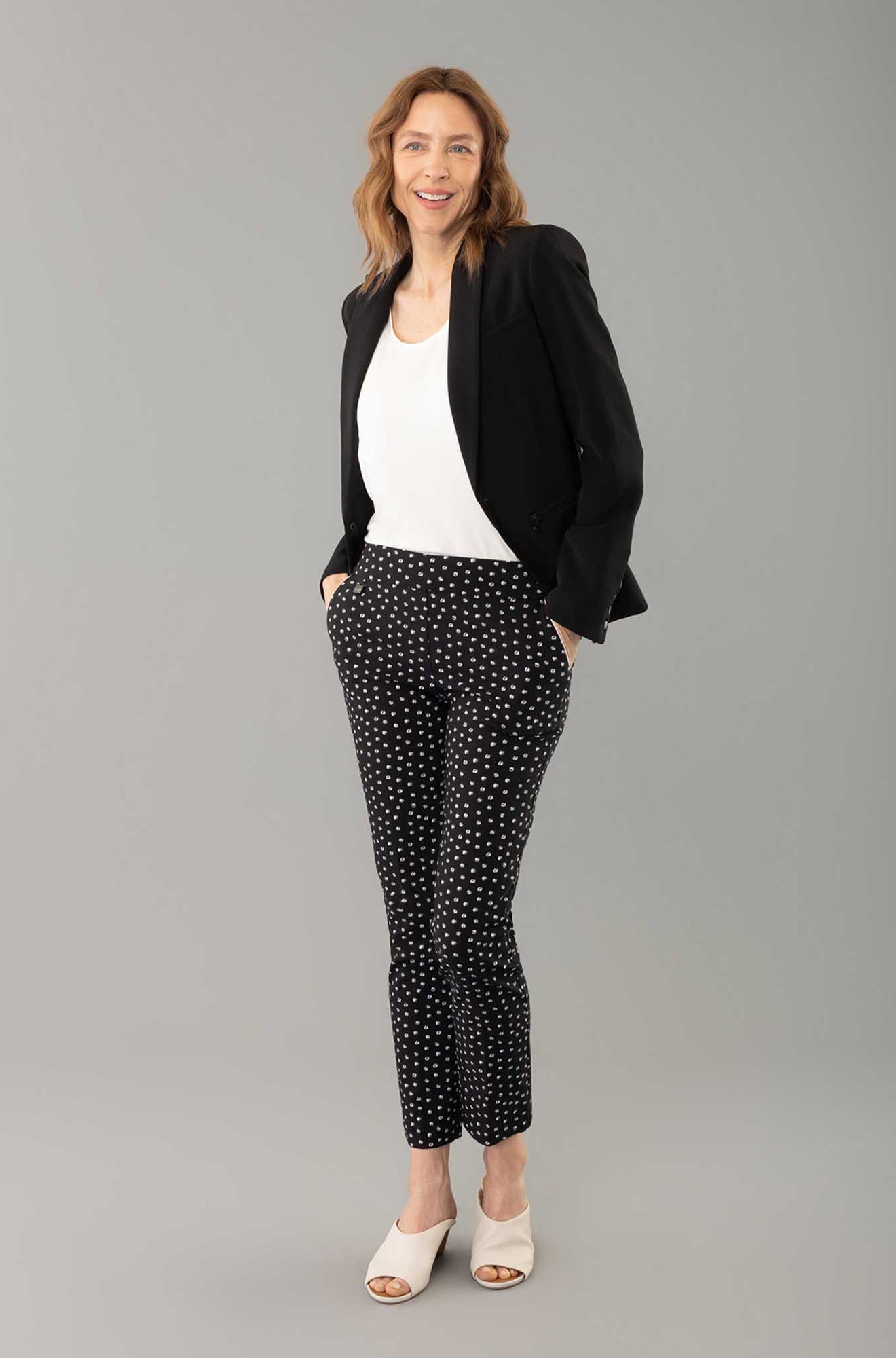 Pantalon pour femme par Lisette L | 11141010 BLACK/WHITE | Boutique Vvög, vêtements mode pour homme et femme