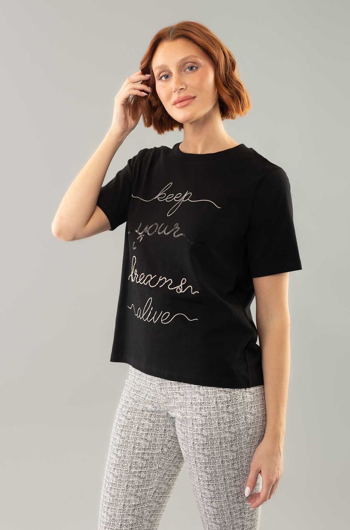 T-Shirt pour femme par Lisette L | 1158434 BLACK | Boutique Vvög, vêtements mode pour homme et femme