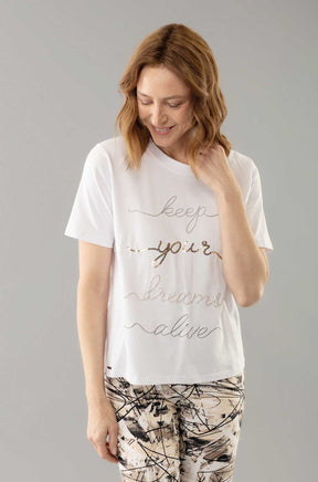 T-Shirt pour femme par Lisette L | 1158434 WHITE | Boutique Vvög, vêtements mode pour homme et femme