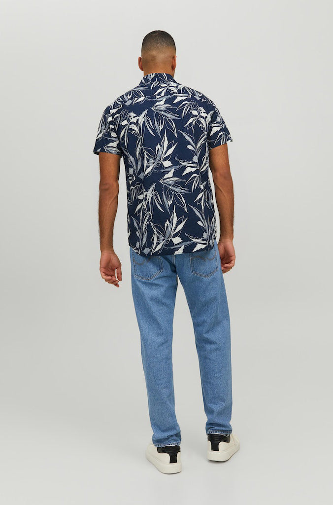 Chemise manches courtes pour homme par Jack & Jones | 12227680 Bleu marine/Navy Blazer | Boutique Vvög, vêtements mode pour homme et femme