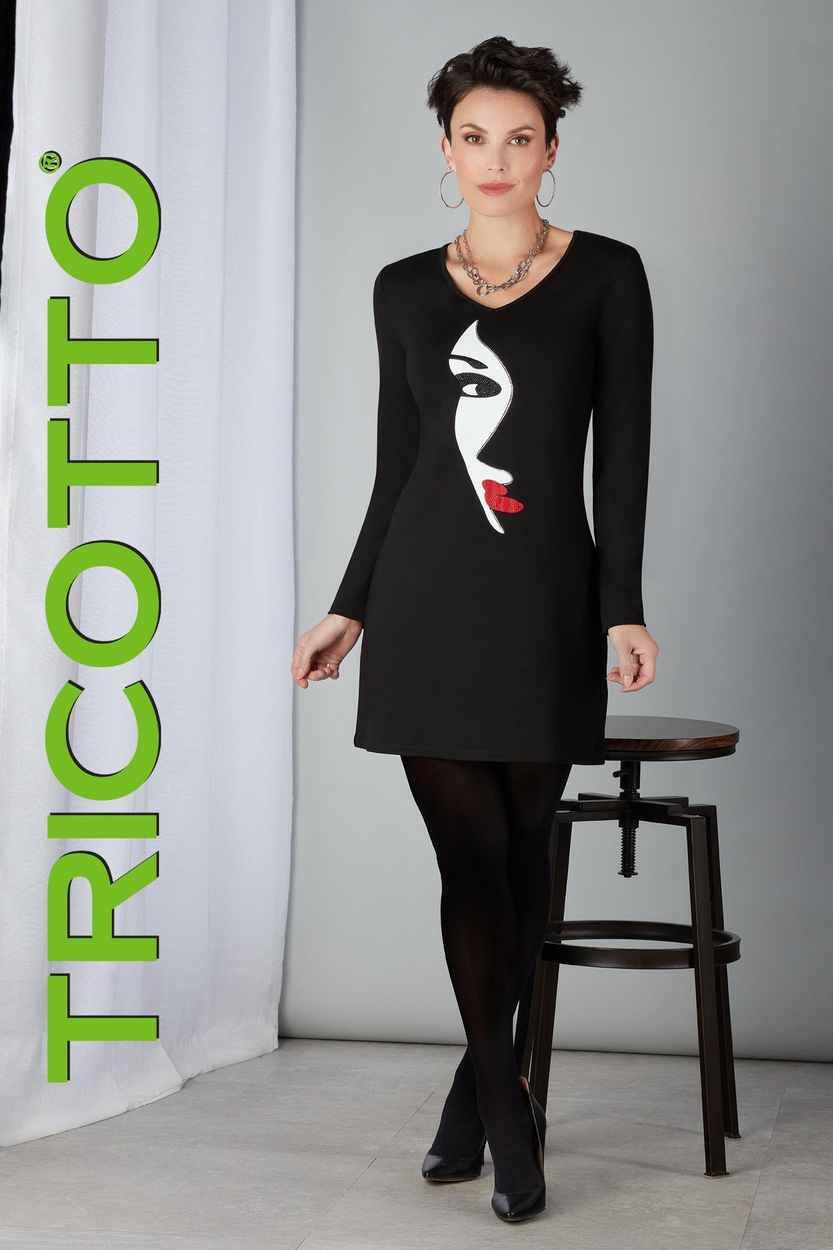 Tunique pour femme par Tricotto | 148 A23 AS | Boutique Vvög, vêtements mode pour homme et femme