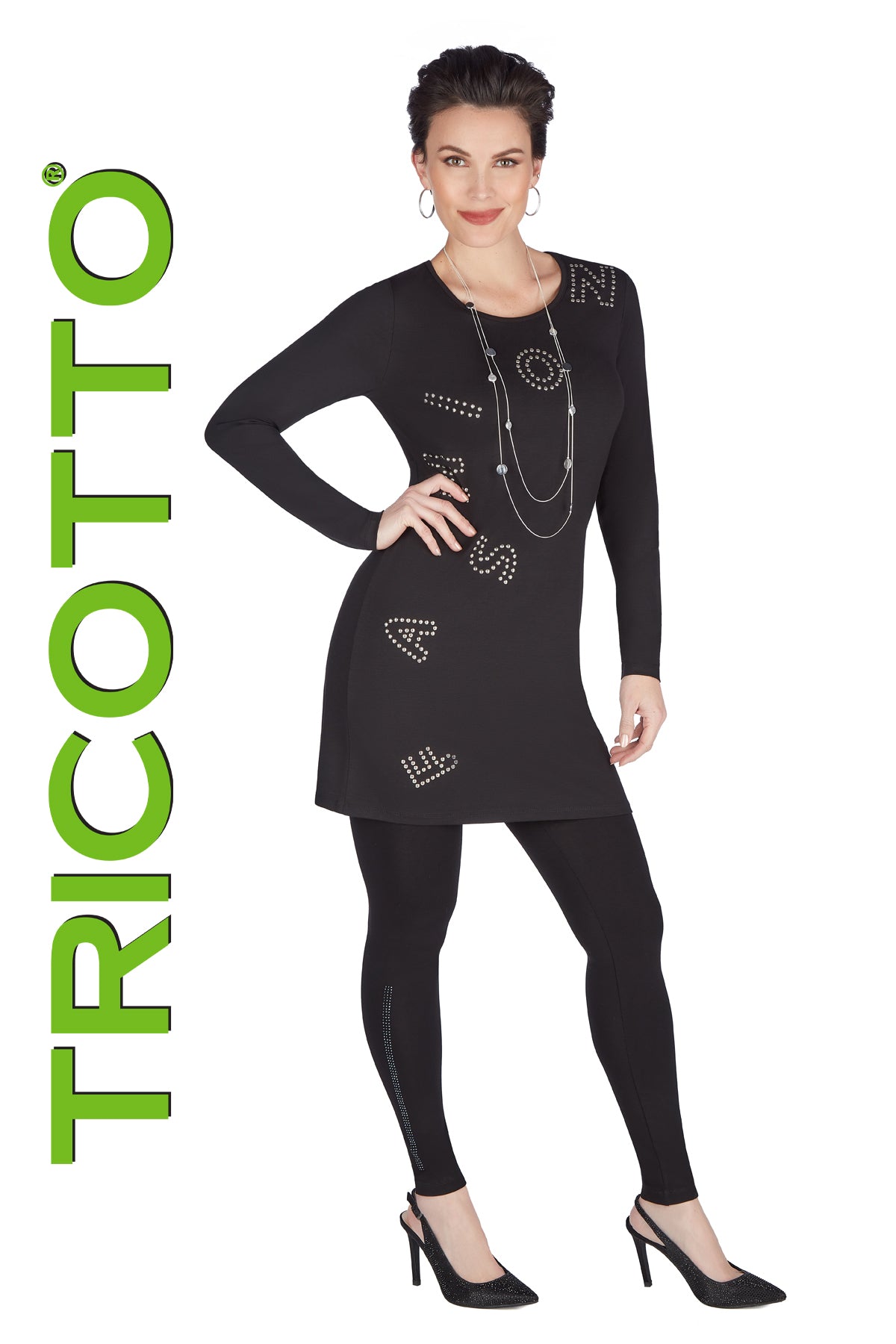 Legging pour femme par Tricotto | 948 BLACK/BLK | Boutique Vvög, vêtements mode pour homme et femme