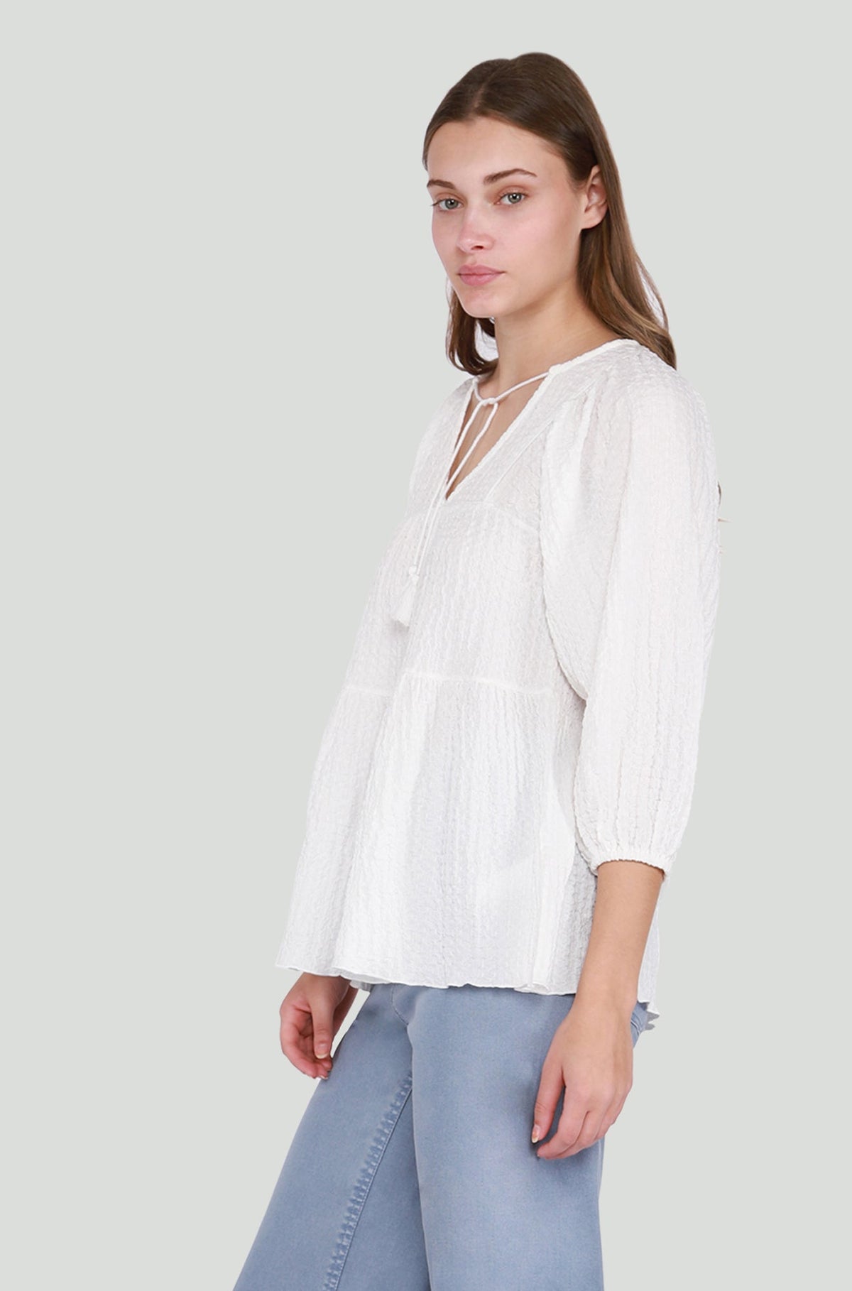 Blouse pour femme par Dex | 2124013 D 11011-Blanc/Off White | Boutique Vvög, vêtements mode pour homme et femme