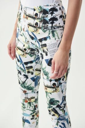 Pantalon pour femme par Joseph Ribkoff | 221005 WHITE/MULTI | Boutique Vvög, vêtements mode pour homme & femme