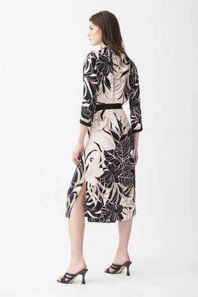 Robe pour femme par Joseph Ribkoff | 221070 BEIGE/BLACK | Boutique Vvög, vêtements mode pour homme & femme