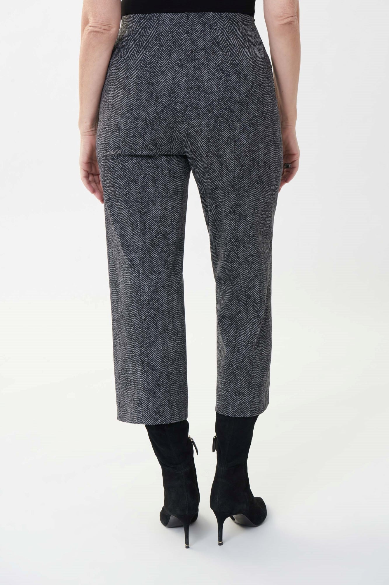 Pantalon pour femme par Joseph Ribkoff | 223137 GREY MELANGE/BLACK | Boutique Vvög, vêtements mode pour homme et femme