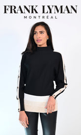 Chandail manches courtes en Knit pour femme par Frank Lyman | 223412U BLACK | Boutique Vvög, vêtements mode pour homme et femme