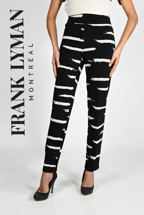 Pantalon pour femme par Frank Lyman | 224182 BLK/TAN | Boutique Vvög, vêtements mode pour homme et femme