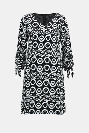 Robe pour femme par Joseph Ribkoff | 231085 BLACK/VANILLA | Boutique Vvög, vêtements mode pour homme et femme