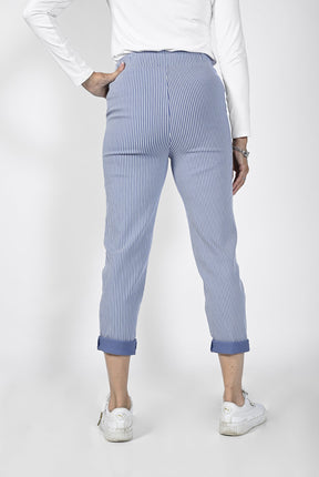 Pantalon pour femme par Frank Lyman | 231123 BLUE/WHT | Boutique Vvög, vêtements mode pour homme et femme