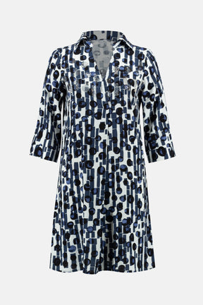 Robe pour femme par Joseph Ribkoff | 232122 BLUE/VANILLA | Boutique Vvög, vêtements mode pour homme et femme