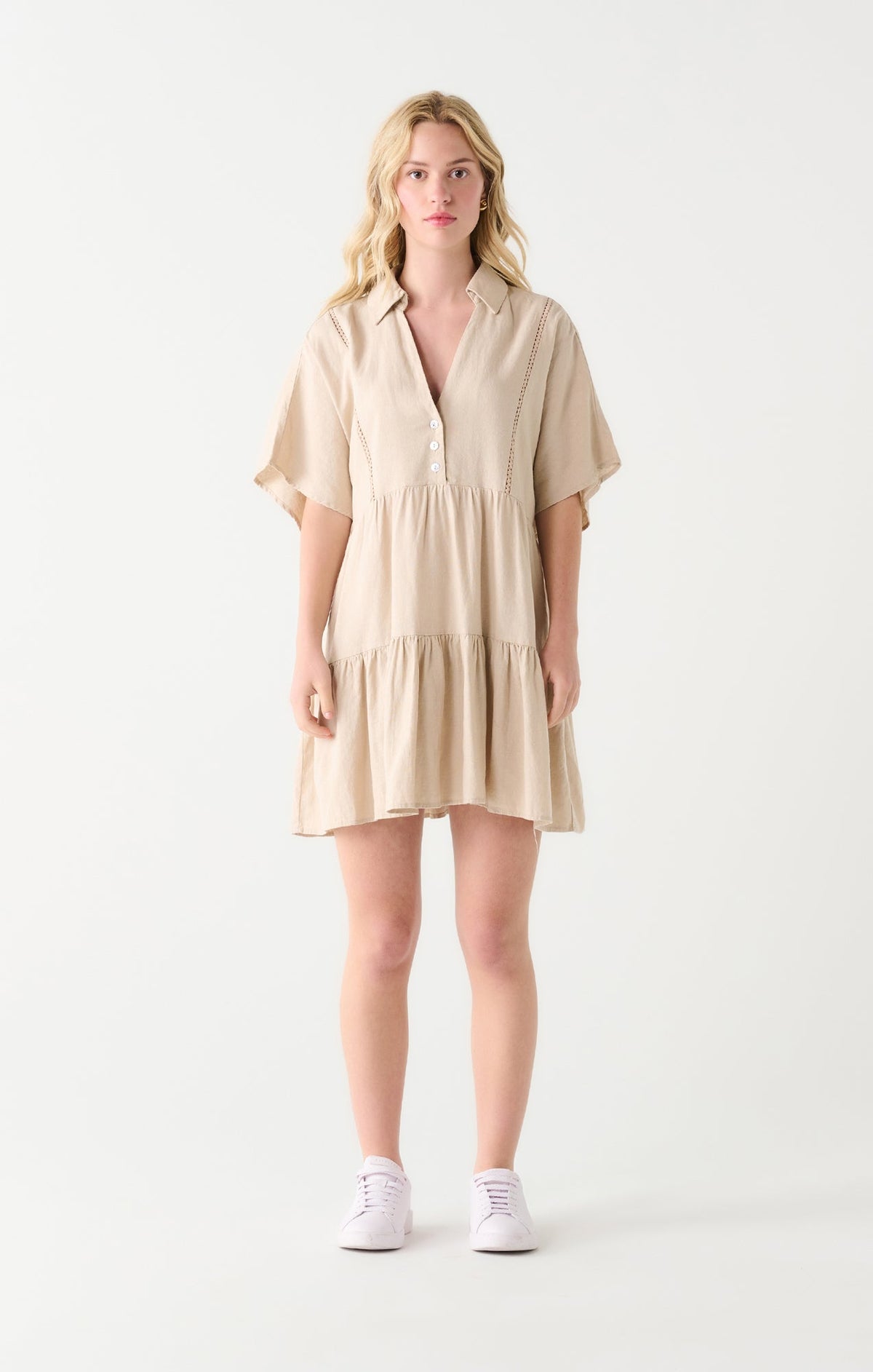 Robe pour femme par Dex | 2322560 D Beige/19194-BURLAP | Boutique Vvög, vêtements mode pour homme et femme